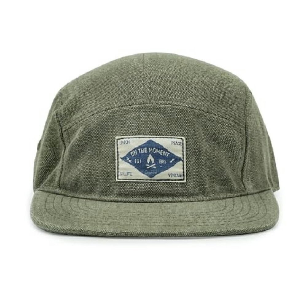 Snapback 5 Panel Cotton Baseball Cap Adjustable Flat Bill Unisex - Picture 2 of 8
